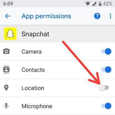 Deshabilitar el permiso de ubicación en el dispositivo Android Ajustar mapa