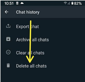 Eliminar permanentemente el historial de chat de WhatsApp