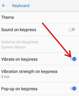 Cómo desactivar la vibración de Android 8.1 y 8.0 Oreo