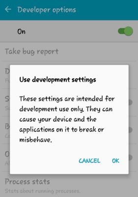 Habilite la opción Desarrollador en Android 5.1