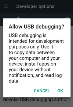 Habilitar la depuración USB del teléfono Android Nougat 7.0