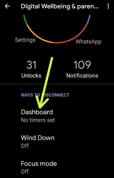 Usar el tiempo de pantalla en Android 10