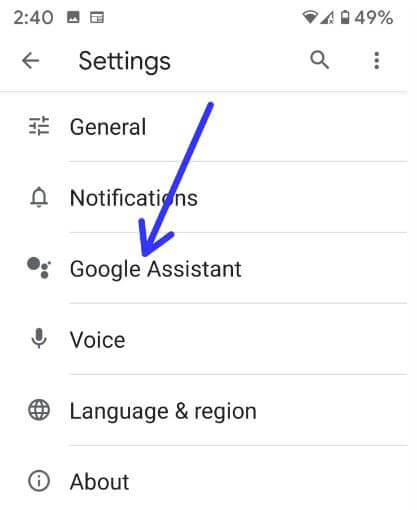 Abre el Asistente de Google en tu Android 9 y 10