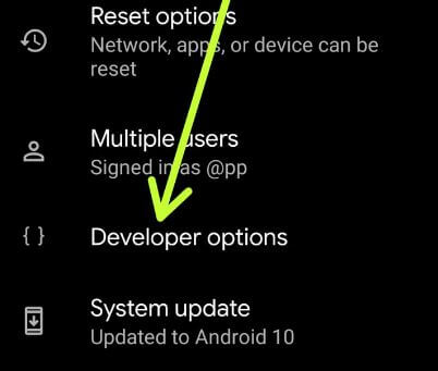 Habilitar las opciones de desarrollador en Android 10
