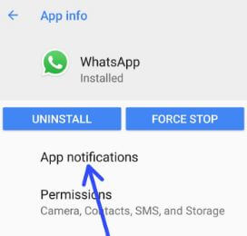 Configuración de notificaciones de la aplicación Android Oreo