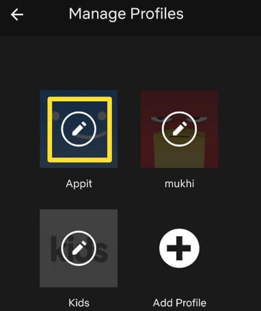 Cambiar el icono de perfil del dispositivo Android de Netflix