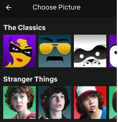 Editar perfil en Netflix Android