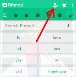 Avatar de Snapchat en Android Bitmoji