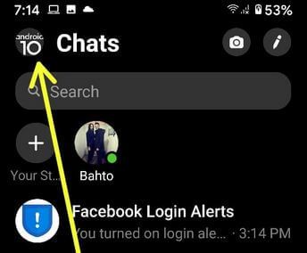 Cómo cambiar la cuenta de Facebook Messenger en Android