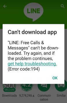 Cómo corregir el error 194 en Google Play Store