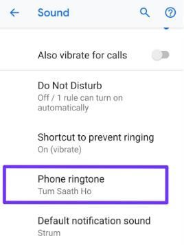 Cómo establecer un tono de llamada personalizado de Android 9 Pie