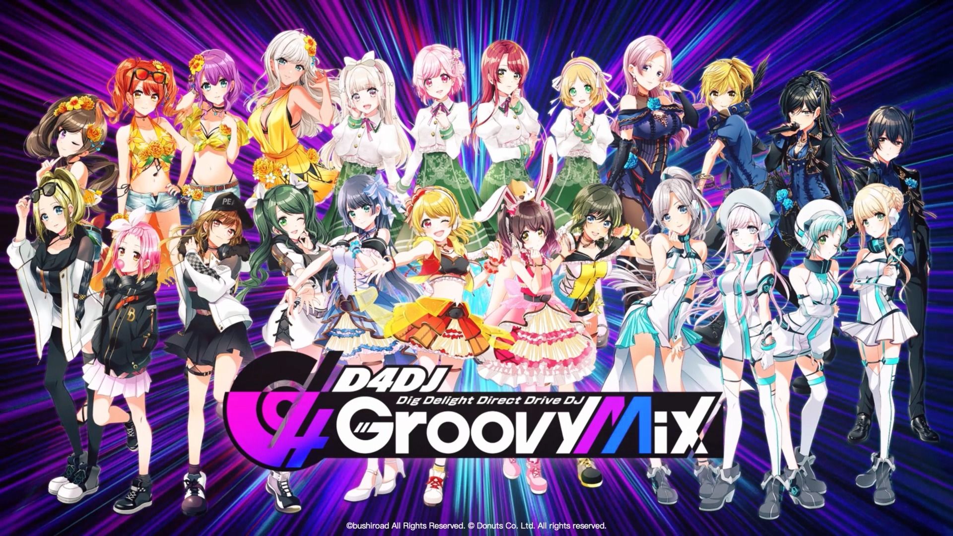 Lista de todos los personajes de D4DJ Groovy Mix (información básica)