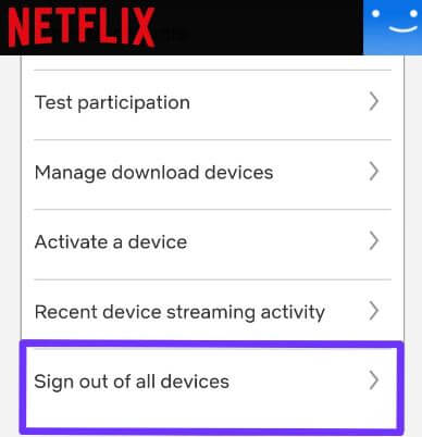 Salir de Netflix en un teléfono Android