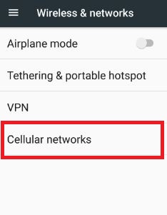 Configuración de la red celular en el teléfono Nougat 7.0
