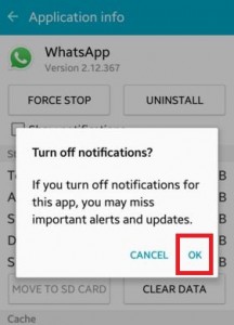 deshabilitar las notificaciones push de android lollipop