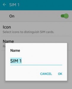 Cambiar el nombre de la tarjeta SIM del teléfono Android