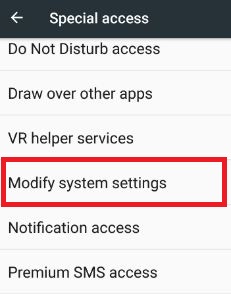 Cambiar la configuración del sistema en el teléfono Android Nougat