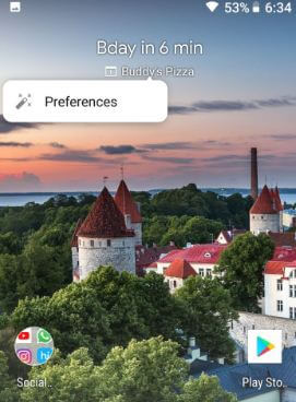Widget de Google Pixel 2 de un vistazo