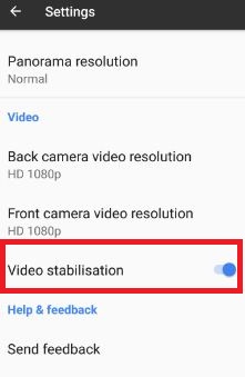 Desactiva la estabilización de video en Google Pixel y Pixel XL