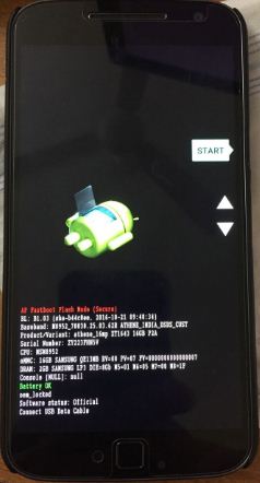 Botón de inicio en la opción de modo de recuperación en Android para corregir el error 961
