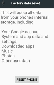 Restablecimiento de fábrica de Android para corregir el error 963 en Google Play Store