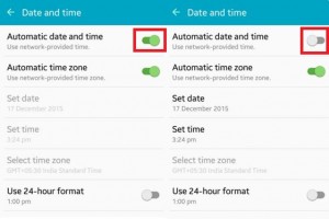 Ejecutar fecha y hora automáticas en Android
