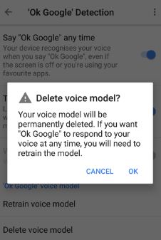 Destruye un modelo de Voice en un teléfono Pixel y Pixel XL