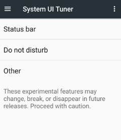 Configuración del sintonizador de la interfaz del sistema en Android 7.1 Nougat