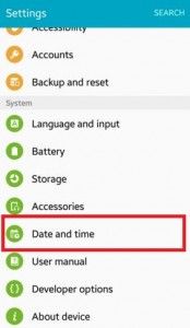 Cómo configurar la fecha y la hora en Android Lollipop 5.1.1