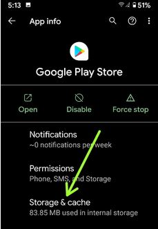 Limpiar la caché de Google Play Store