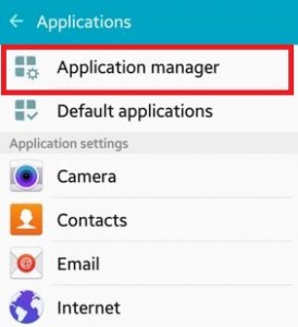Haga clic en Administrador de aplicaciones para mover una aplicación