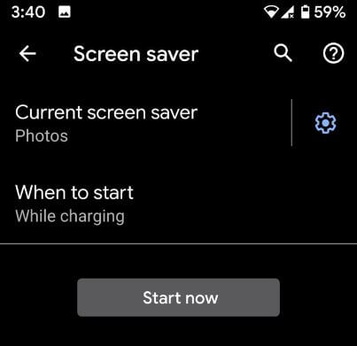 Configurar y usar un protector de pantalla en Android 10