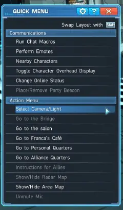 Phantasy Star Online 2 Captura de pantalla Ubicación y controles