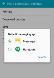 Cómo configurar la aplicación de mensajería predeterminada en Android Lollipop
