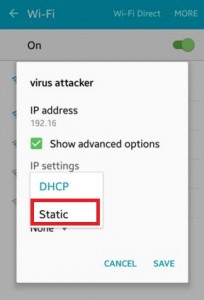 Usar dirección IP estática en Android