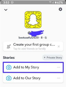 Cómo hacer una historia privada en Snapchat 2020 Android