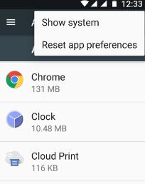 Restablecer la opción de la aplicación para corregir el error 103 en Google Play Store