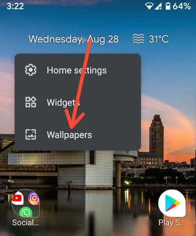 Cómo cambiar la pantalla de bloqueo del fondo de pantalla en Android 10