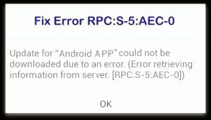 Cómo reparar el error RPC: S-7: AEC: 0 en Google Play Store