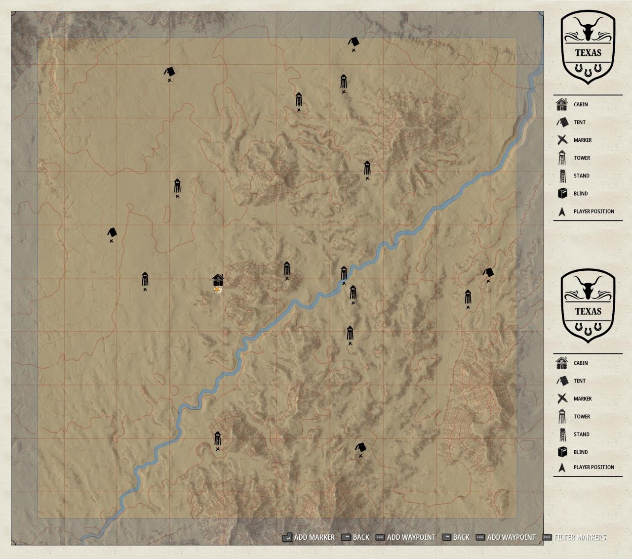 Guía de puntos de interés de Hunting Simulator 2 (Colorado, Texas, Europa)