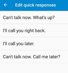 Mensaje de texto rápido resonante en lugar de llamar a Android