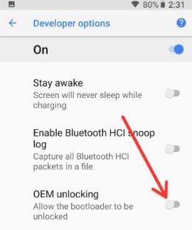Cómo desbloquear OEM en Android 10, 9 (además), 8.1 (Oreo)