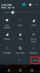 Editar configuraciones rápidas en Android Nougat
