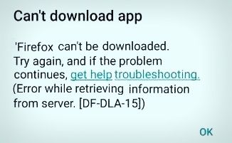 Error de Google Play Store DF-DLA-15: cómo reparar