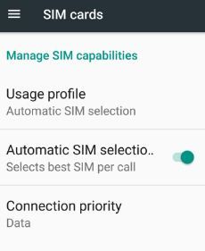 Administrar las capacidades de SIM en el teléfono Android