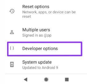 Cómo deshabilitar el modo de desarrollador de Android 9 Pie