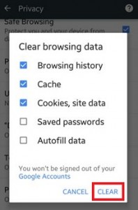 Cómo borrar el historial de búsqueda de Chrome Android Phone