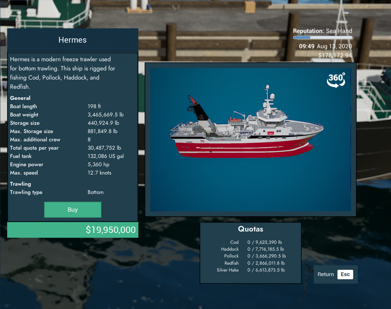 Pesca: Guía de barcos del Atlántico Norte (especificaciones, ubicaciones de compra, aparejos y tipo)