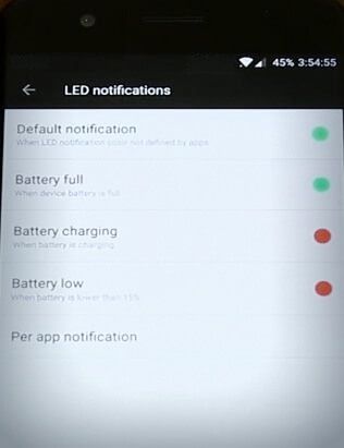 Cambiar el color de notificación del LED OnePlus 5