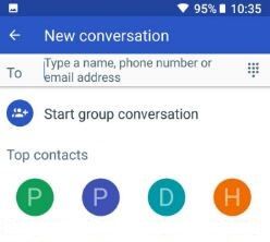 Agrega un número o nombre para enviar un mensaje de imagen desde Google Pixel